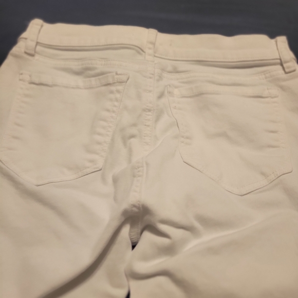 Ann Taylor Loft white modern kick crop jeans size 27/4 - Picture 5 of 6